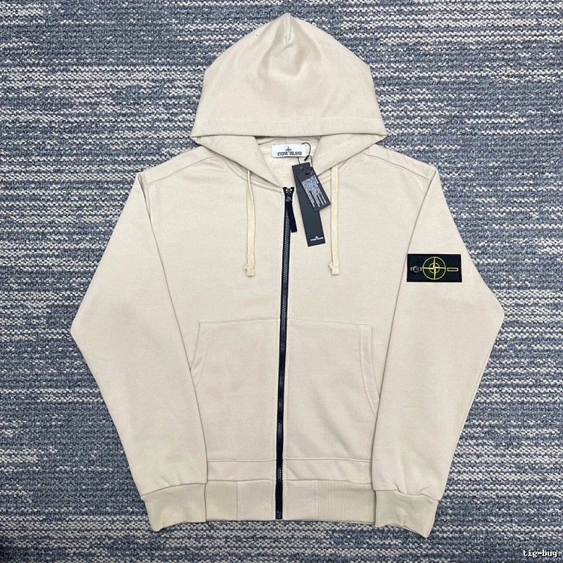 Stone Island Beige Zip Hoodie City Outfit