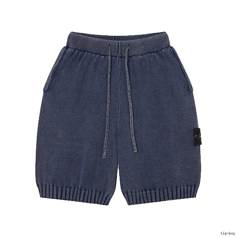 Stone Island Knit Casual Style Navy Blue Shorts
