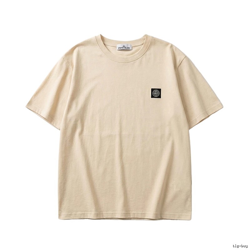 Stone Island minimalist style beige T-shirt