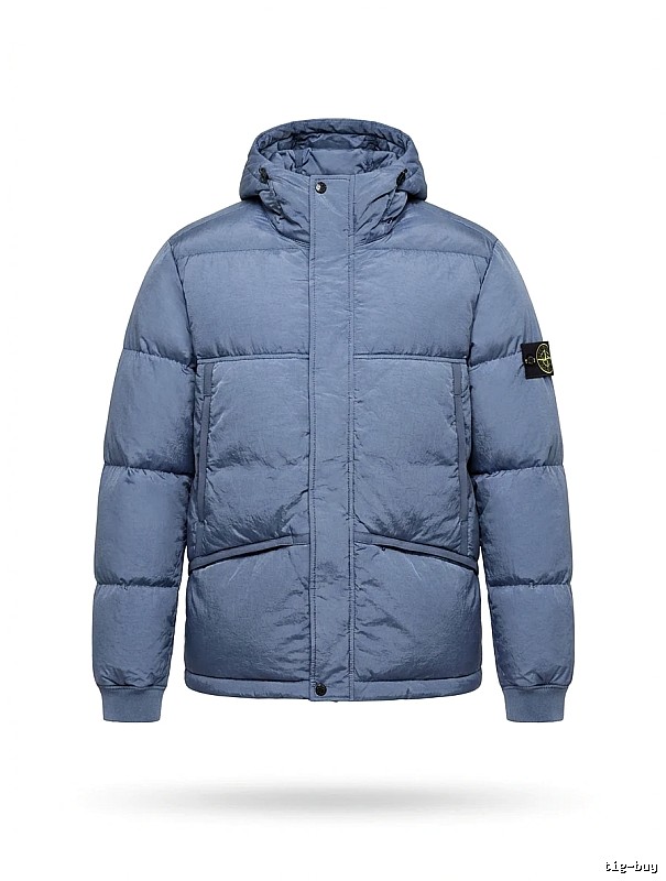 Stone Island series trendy brand light blue down jacket