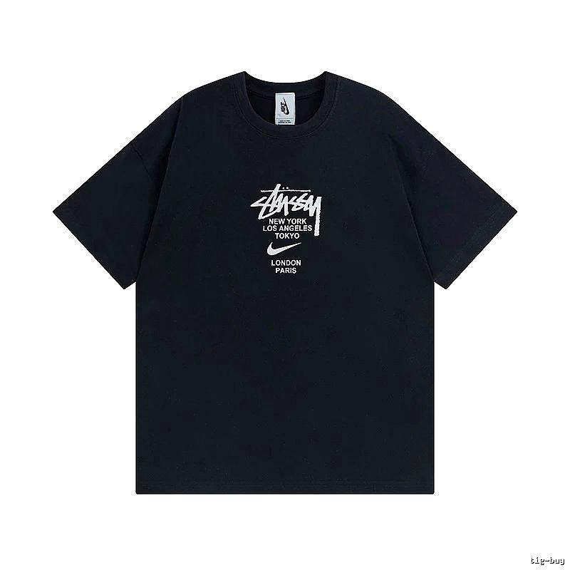 Stussy Black Spider Graphic T-Shirt Downtown Style Logo