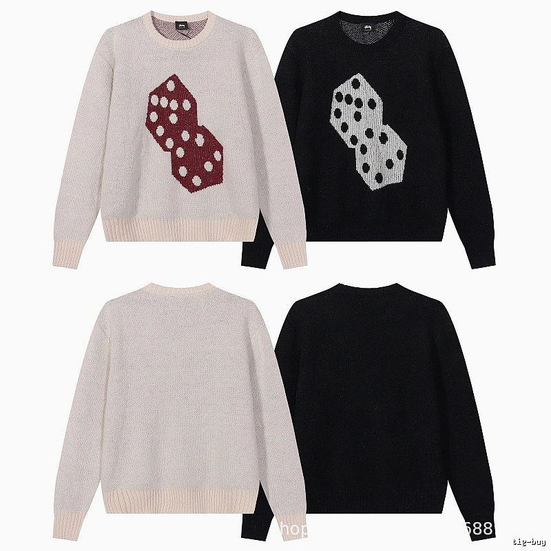 Stussy Black Swirl Graphic SweatShirt Logo Detail