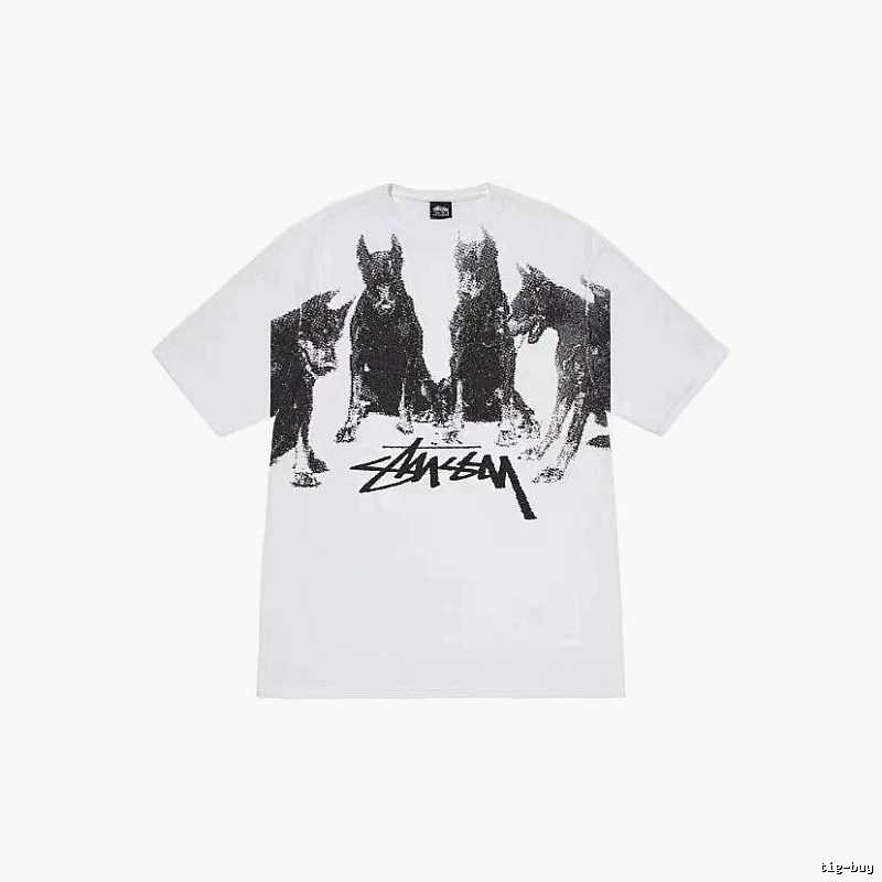 Stussy Casual Graphic T-shirt Black White Stussy for Streetwear Looks