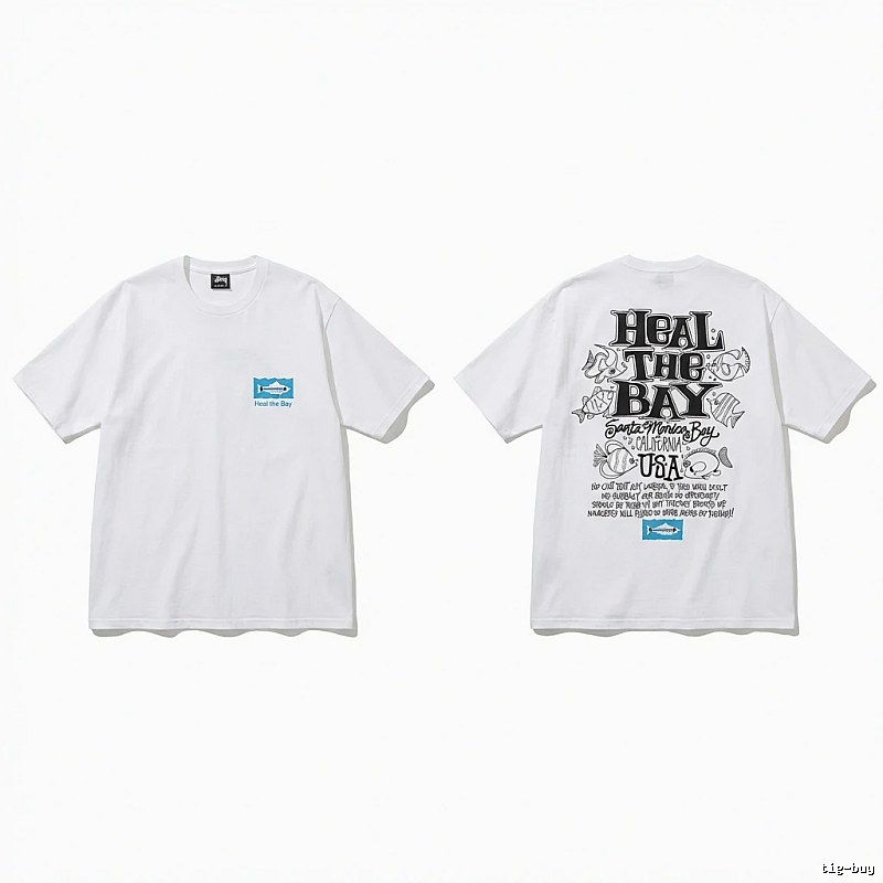 Stussy Healing Bay Collection White Short-sleeve Shirt