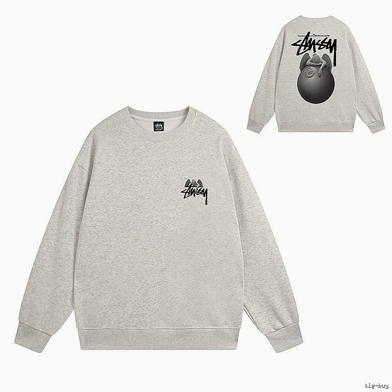 Stussy Oatmeal Style 538 Graphic SweatShirt Fan Wear