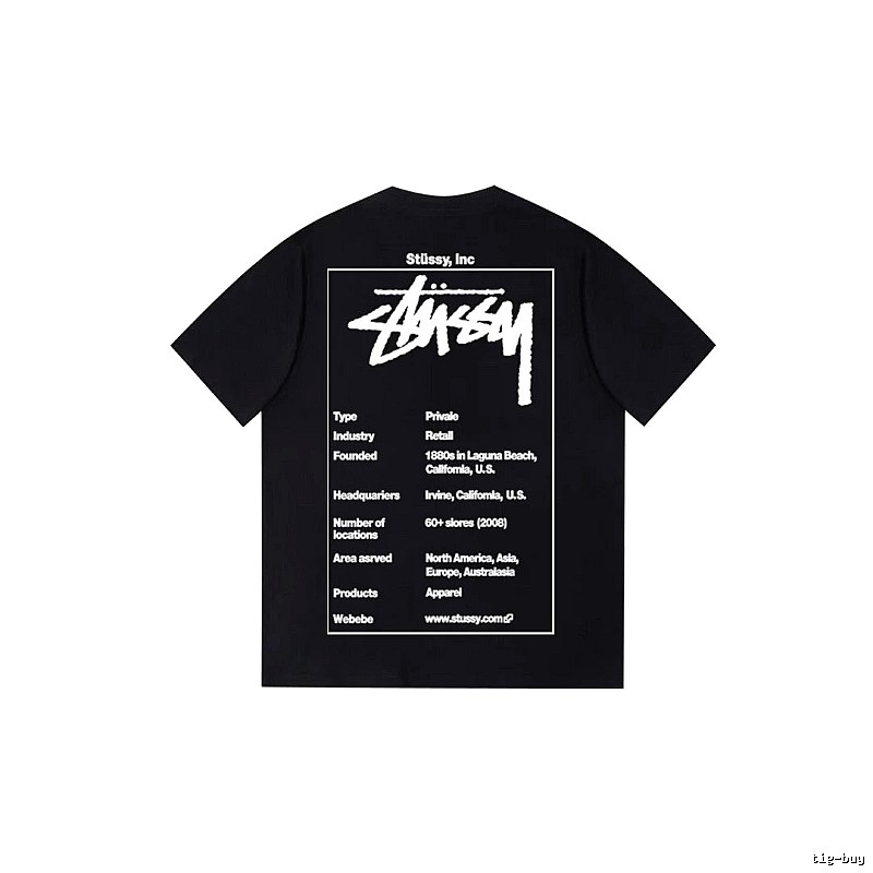 Stussy Travel Graphic T-shirt Black White Stussy with Modern Look