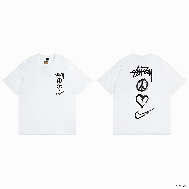 Stussy White Spider Graphic T-Shirt Logo Detail