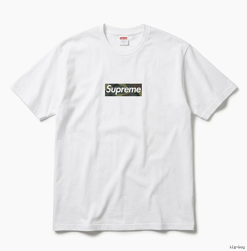 Supreme camouflage style white T-shirt