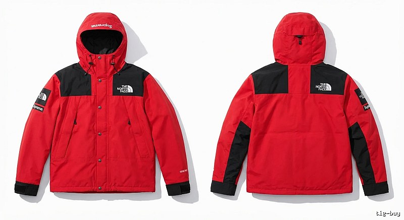 Supreme co-branded red windbreaker