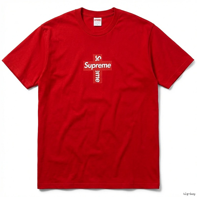 Supreme Cross Simple Style Red Clothes