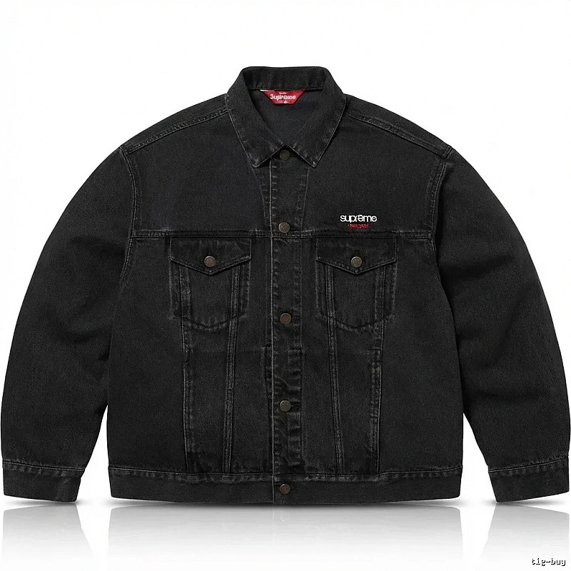 Supreme denim-style black jacket