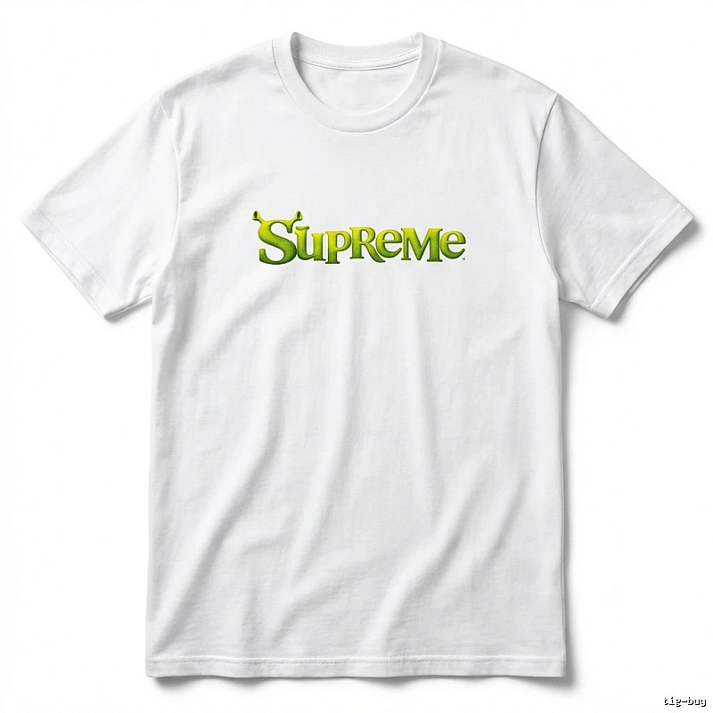 Supreme Fluorescent Green Trendy T-shirt