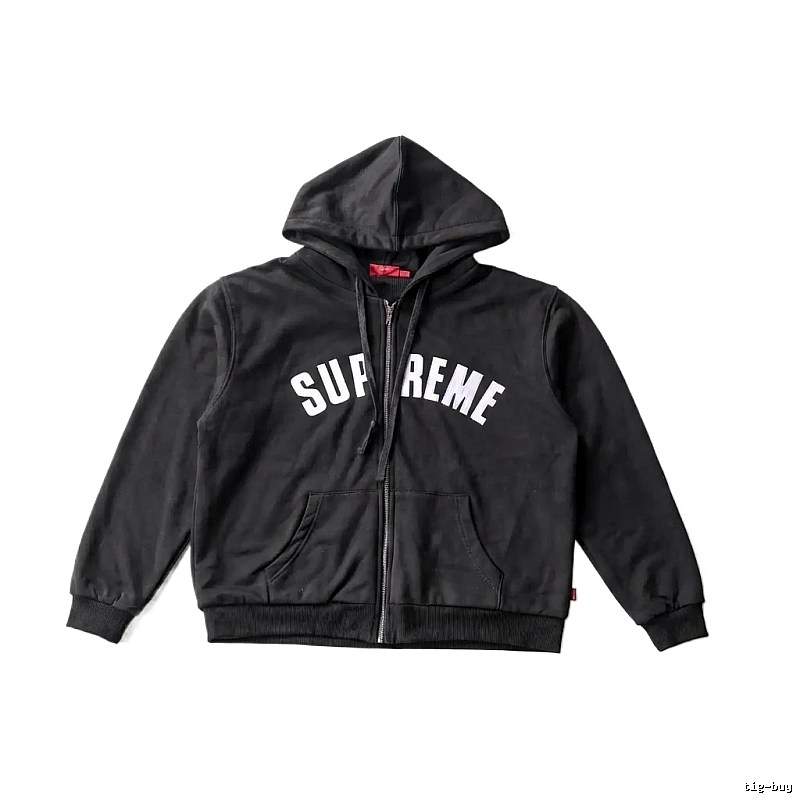 Supreme minimalist style black hoodie