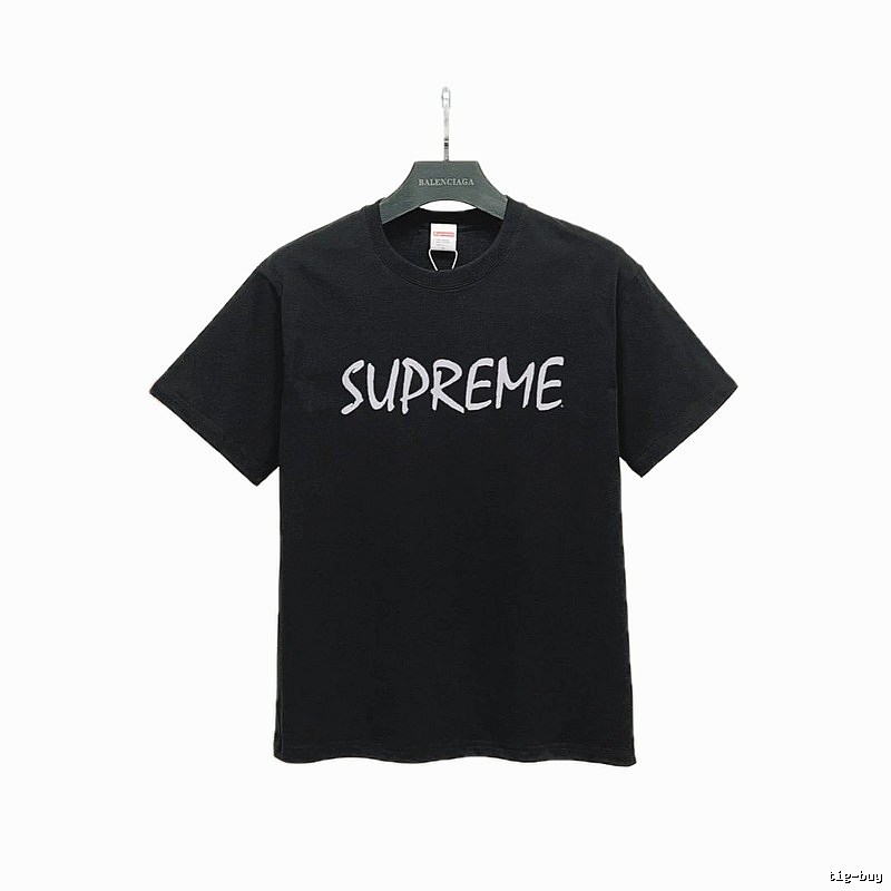 Supreme Printed Street Style Black Short-sleeve T-shirt