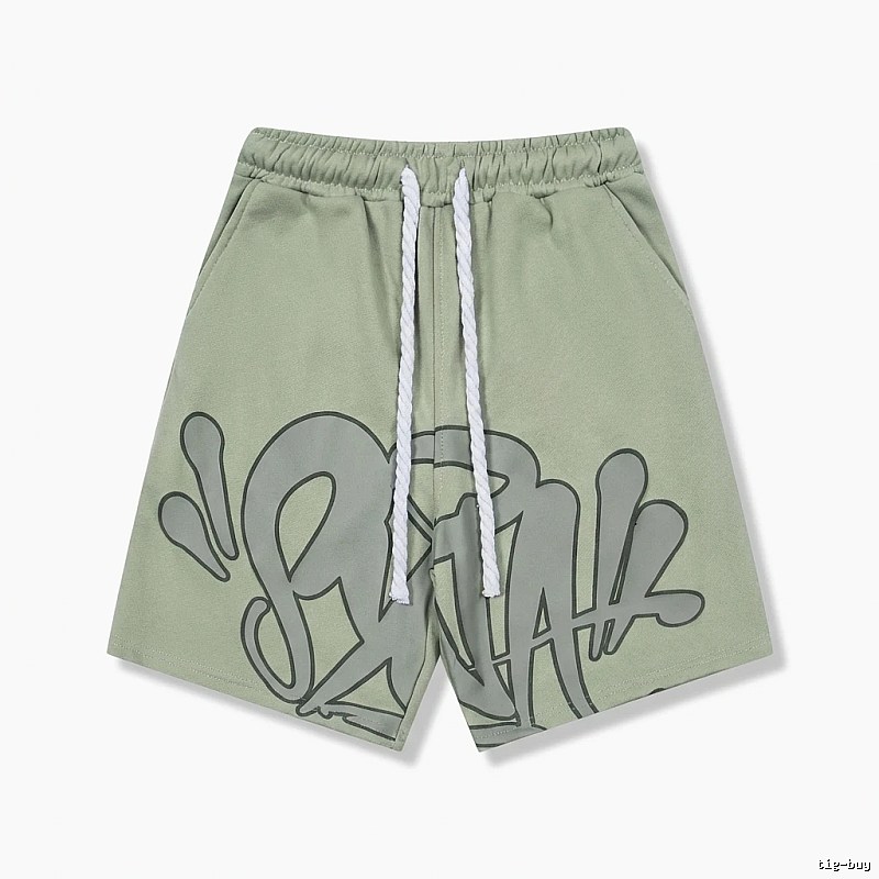 SynaWorld Graffiti Style Ash-Green Shorts