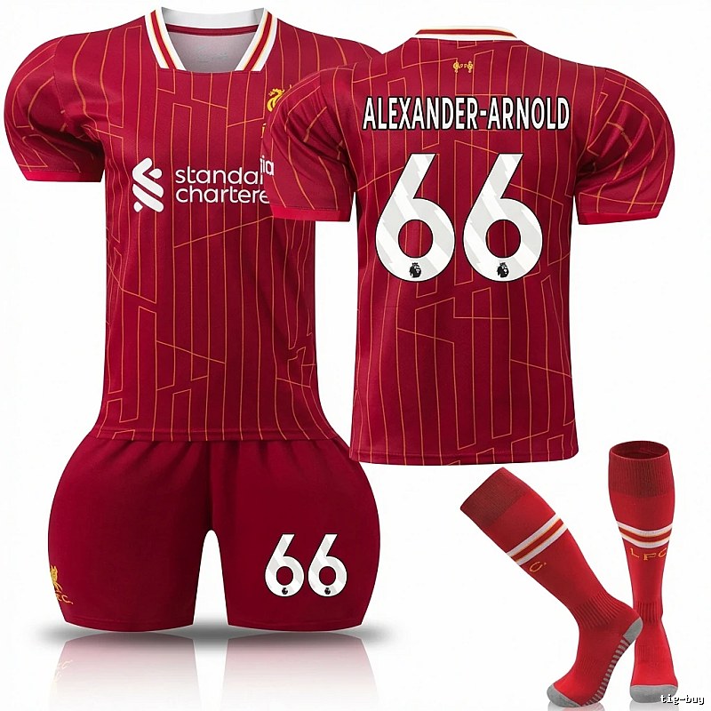 The red jersey of LFC's Alexander-Arnold