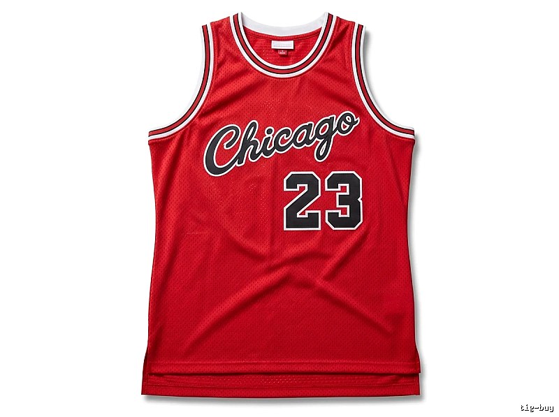 The retro red jersey of the Michael Jordan
