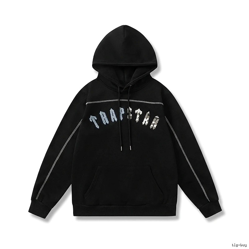 Trapstar letter-style black hoodie
