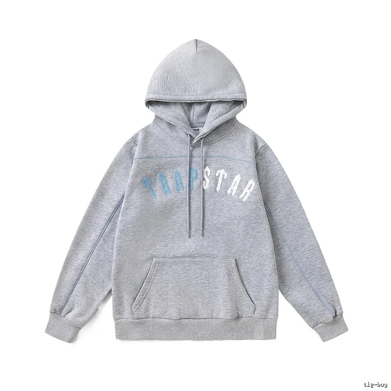 Trapstar Letter Trendy Cool Gray Sweatshirt