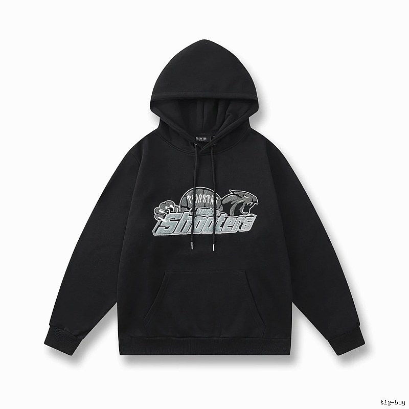 Trapstar - printed trendy and cool black hoodie