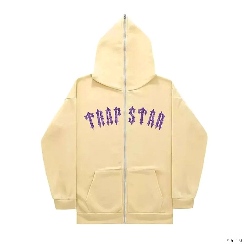 Trapstar Statement Graphic zip hoodie Black Zip Pink for Easy Pairing