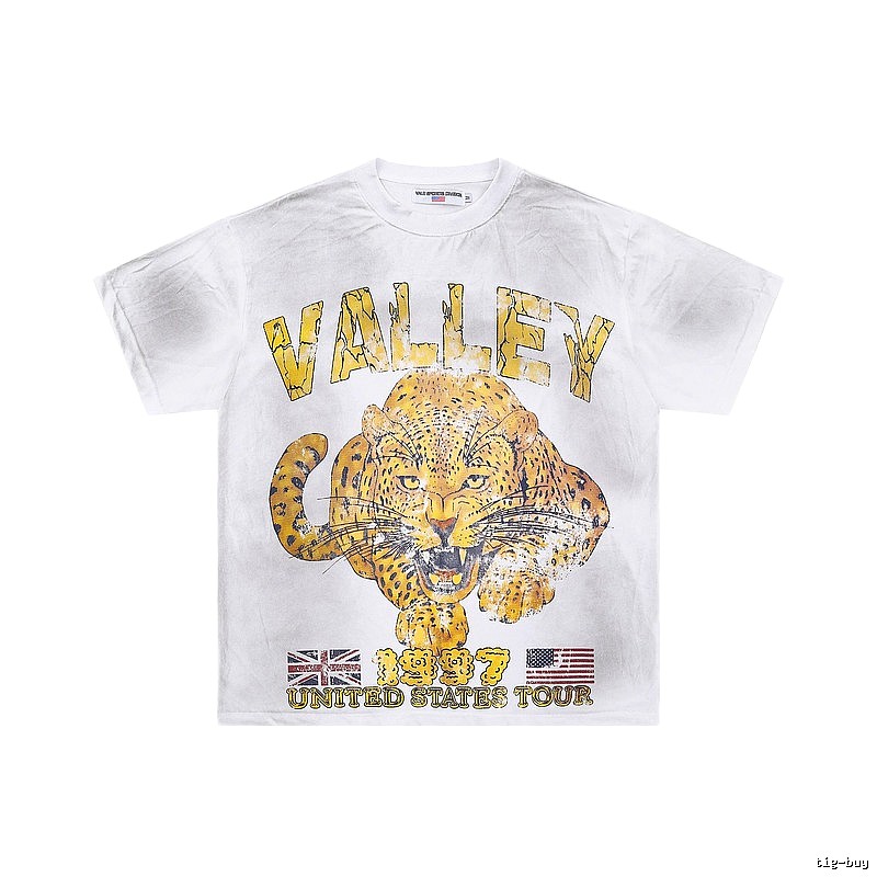 Valley American Vintage Cheetah Print White T-Shirt