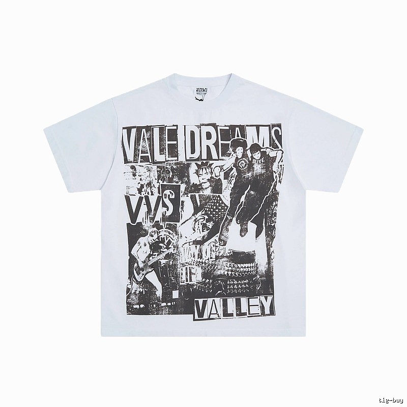 Valley Dreams Rock Style White Short-sleeve T-shirt